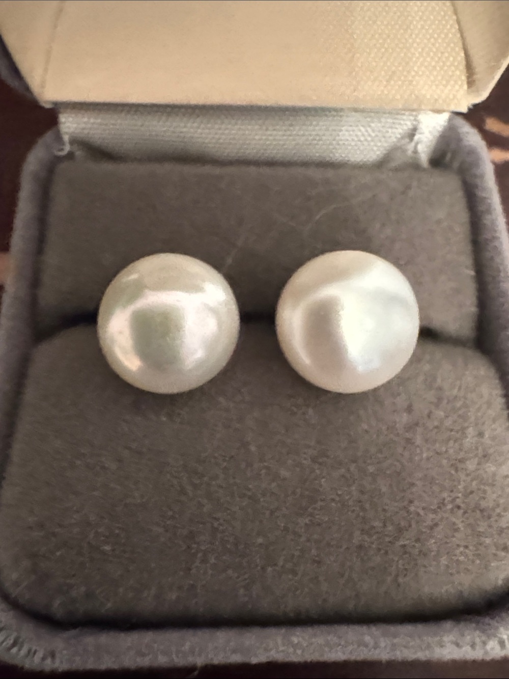 Pearl Dome Stud Earrings - White Women’s Jewelry